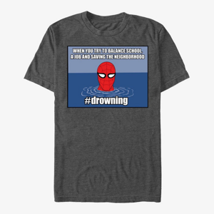 Queens Marvel Spider-Man Classic - #drowning Unisex T-Shirt Dark Heather Grey