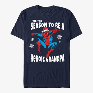 Queens Marvel Spider-Man Classic - Heroic Grandpa Unisex T-Shirt Navy Blue