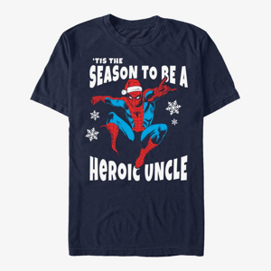 Queens Marvel Spider-Man Classic - Heroic Uncle Unisex T-Shirt Navy Blue