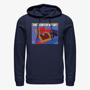 Queens Marvel Spider-Man Classic - Life Story Unisex Hoodie Navy Blue