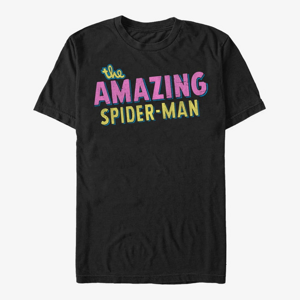 Queens Marvel Spider-Man Classic - Retro Logo Men's T-Shirt Black