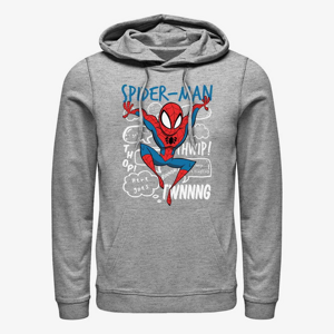 Queens Marvel Spider-Man Classic - Spidey Doodle Thoughts Unisex Hoodie Heather Grey