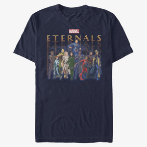 Queens Marvel The Eternals - ETERNALS GROUP REPEATING Men's T-Shirt Navy Blue