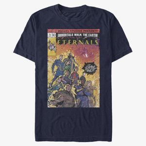 Queens Marvel The Eternals - VINTAGE STYLE COMIC COVER Unisex T-Shirt Navy Blue