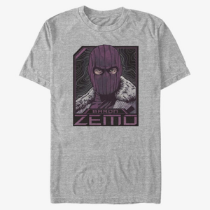 Queens Marvel The Falcon and the Winter Soldier - Badge Of Zemo Unisex T-Shirt Heather Grey