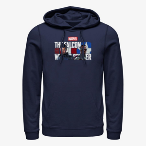 Queens Marvel The Falcon and the Winter Soldier - Logo Fill Unisex Hoodie Navy Blue