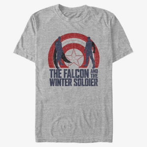 Queens Marvel The Falcon and the Winter Soldier - Shield Sun Unisex T-Shirt Heather Grey
