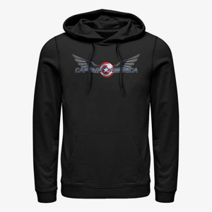 Queens Marvel The Falcon and the Winter Soldier - Shiny Shield Unisex Hoodie Black
