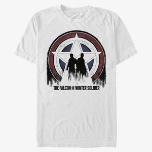 Queens Marvel The Falcon and the Winter Soldier - Silhouette Shield Unisex T-Shirt White