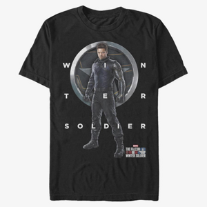 Queens Marvel The Falcon and the Winter Soldier - WINTER SOLDIER GRID TEXT Unisex T-Shirt Black