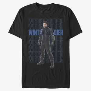Queens Marvel The Falcon and the Winter Soldier - WINTER SOLDIER REPEATING Unisex T-Shirt Black
