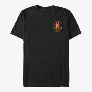 Queens MGM Wednesday - NEVERMORE CREST SMALL Unisex T-Shirt Black