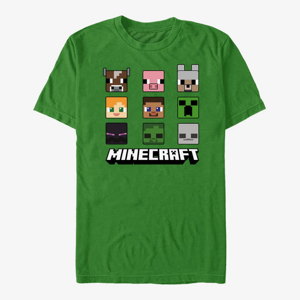 Queens Minecraft - Chibi Faces Unisex T-Shirt Kelly Green