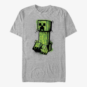 Queens Minecraft - GRAFFITI CREEPER Unisex T-Shirt Heather Grey