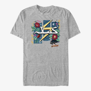 Queens Ms. Marvel - Flowers and Bolt Unisex T-Shirt Heather Grey