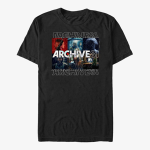 Queens Netflix Archive 81 - STACK LOGO BOXUP Unisex T-Shirt Black