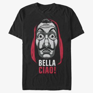 Queens Netflix Money Heist - Bella Ciao Mask Men's T-Shirt Black