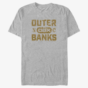 Queens Netflix Outer Banks - Distressed Type Unisex T-Shirt Heather Grey