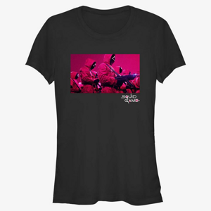 Queens Netflix Squid Game - Pink Guards Women's T-Shirt Black