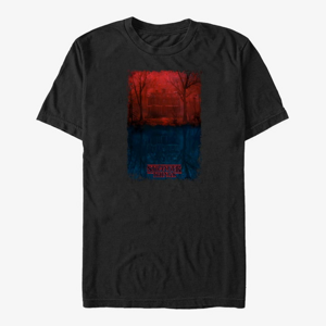 Queens Netflix Stranger Things - Creel Upside Down Unisex T-Shirt Black