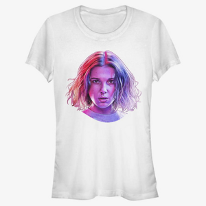Queens Netflix Stranger Things - Eleven Big Face Women's T-Shirt White