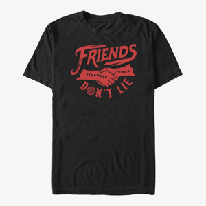 Queens Netflix Stranger Things - Friends Don't Lie Men's T-Shirt Black