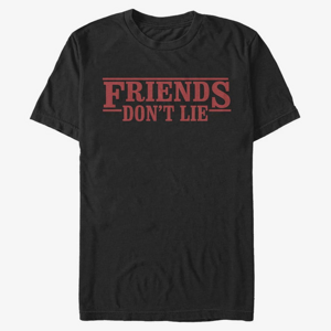 Queens Netflix Stranger Things - Friends Dont Lie Men's T-Shirt Black