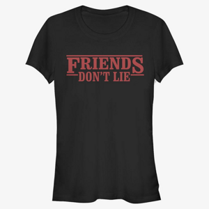 Queens Netflix Stranger Things - Friends Dont Lie Women's T-Shirt Black
