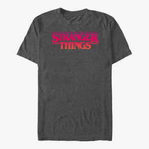 Queens Netflix Stranger Things - Grunge ST Logo Unisex T-Shirt Dark Heather Grey