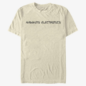 Queens Netflix Stranger Things - Hawkins Electronics Men's T-Shirt Natural