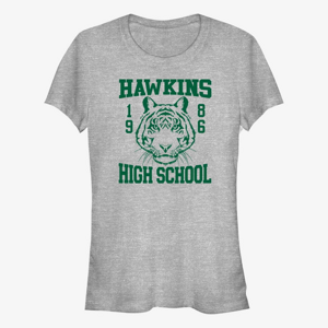 Queens Netflix Stranger Things - Hawkins High School 1986 Women's T-Shirt Heather Grey