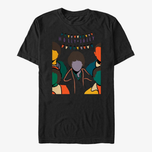 Queens Netflix Stranger Things - Holly Jolly Paint Unisex T-Shirt Black