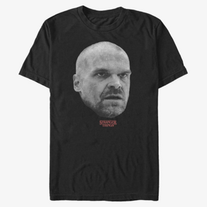 Queens Netflix Stranger Things - Hopper Head Unisex T-Shirt Black