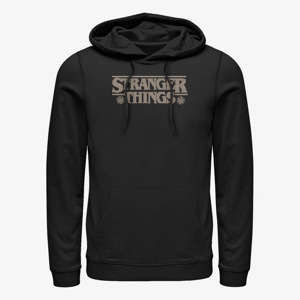 Queens Netflix Stranger Things - Knitted Logo Unisex Hoodie Black