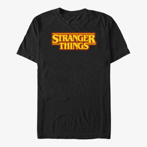 Queens Netflix Stranger Things - LOGO PUMPKIN Men's T-Shirt Black