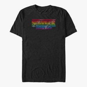 Queens Netflix Stranger Things - Shiny ST Logo Unisex T-Shirt Black