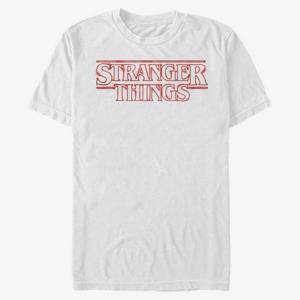 Queens Netflix Stranger Things - Stranger Neon Logo Unisex T-Shirt White