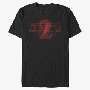 Queens Netflix Stranger Things - Stranger Two Neon logo Unisex T-Shirt Black