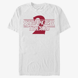 Queens Netflix Stranger Things - Stranger Two Solid Logo Unisex T-Shirt White