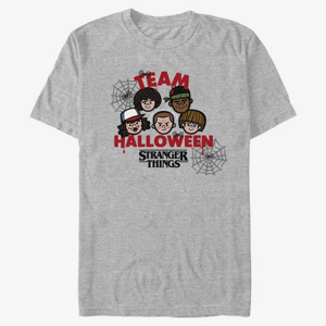 Queens Netflix Stranger Things - Team Halloween Unisex T-Shirt Heather Grey
