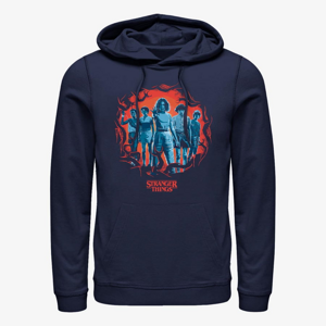 Queens Netflix Stranger Things - Tonal Eleven Group Pose Unisex Hoodie Navy Blue