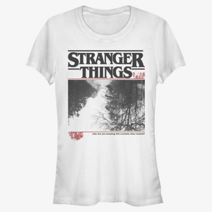 Queens Netflix Stranger Things - Upside Photo Women's T-Shirt White