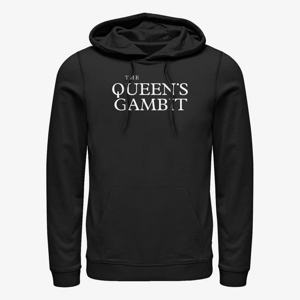 Queens Netflix The Queen's Gambit - Queens Logo Unisex Hoodie Black