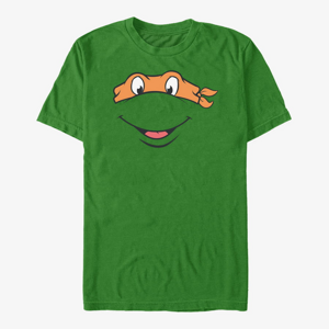Queens Nickelodeon Teenage Mutant Ninja Turtles - Mike Face Unisex T-Shirt Kelly Green