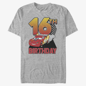 Queens Pixar Cars 2 - Lightning Birthday 16 Unisex T-Shirt Heather Grey