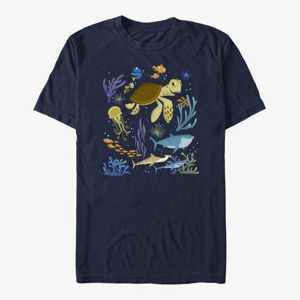 Queens Pixar Finding Nemo - Sea Scene Unisex T-Shirt Navy Blue