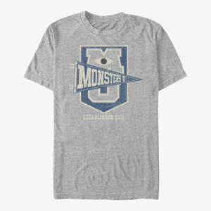 Queens Pixar Monster's Inc. - Monsters Pendant Unisex T-Shirt Heather Grey