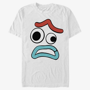 Queens Pixar Toy Story 4 - Big Face Scared Forky Unisex T-Shirt White