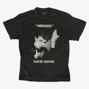 Queens Revival Tee - David Bowie Heroes Album Cover Unisex T-Shirt Black