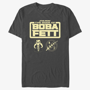 Queens Star Wars Book of Boba Fett - Boba Fett Armor Logo Men's T-Shirt Dark Heather Grey